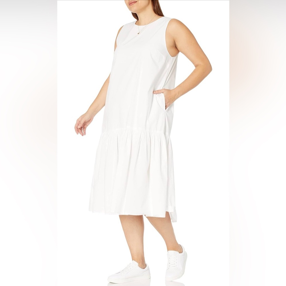 The Drop Ilana Sleeveless Poplin Maxi Dress – White, Medium (NWT) - Picture 4 of 9